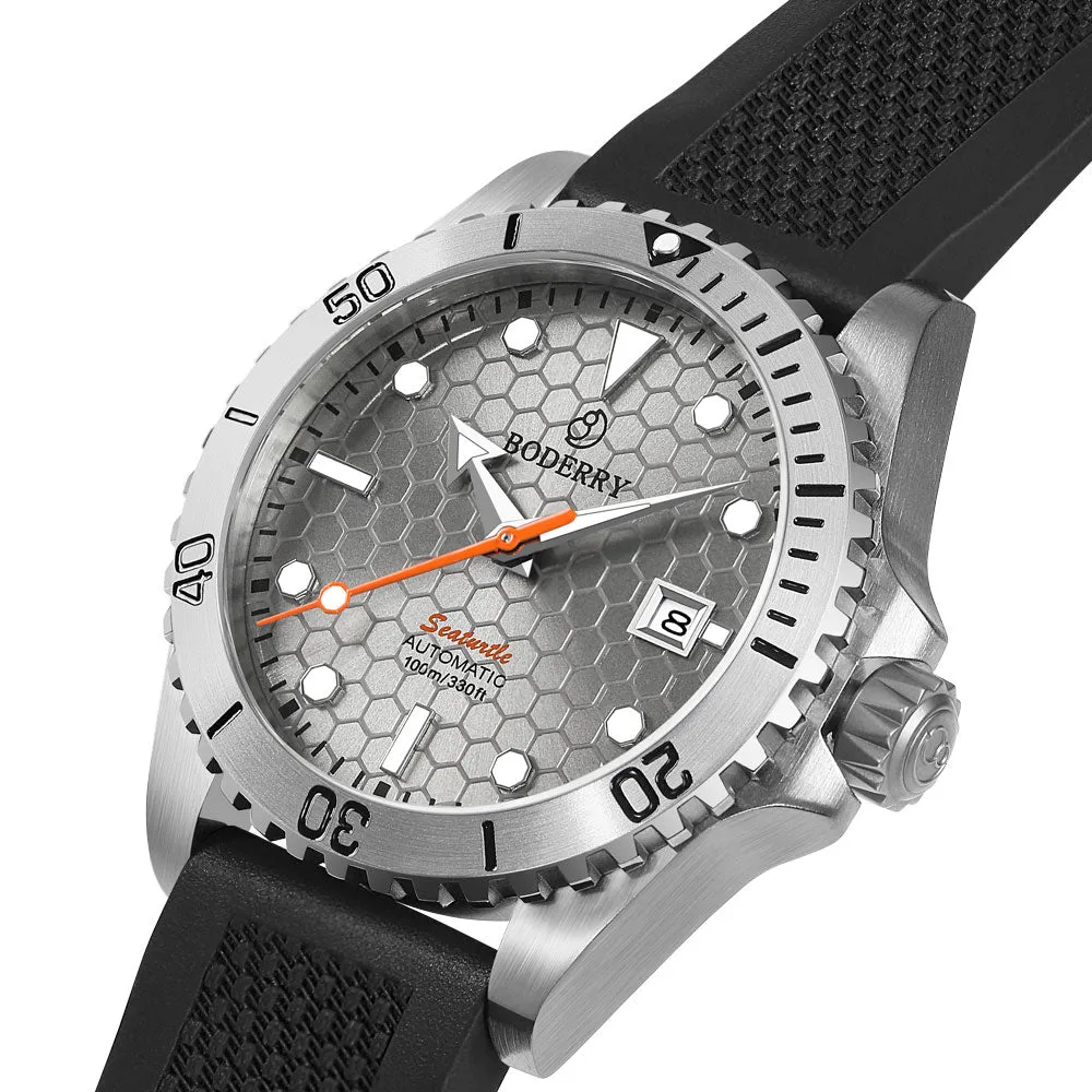 SEATURTLE.OCEAN(TITANIUM) - Automatic Titanium Diver Watch | Titanium Gray