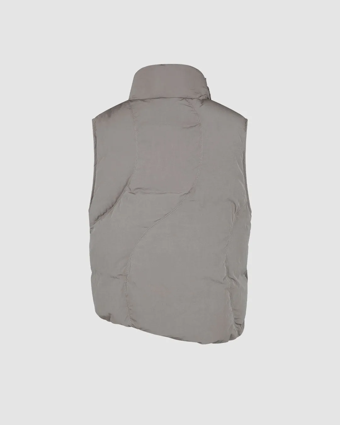 Silver Fencing Down Vest