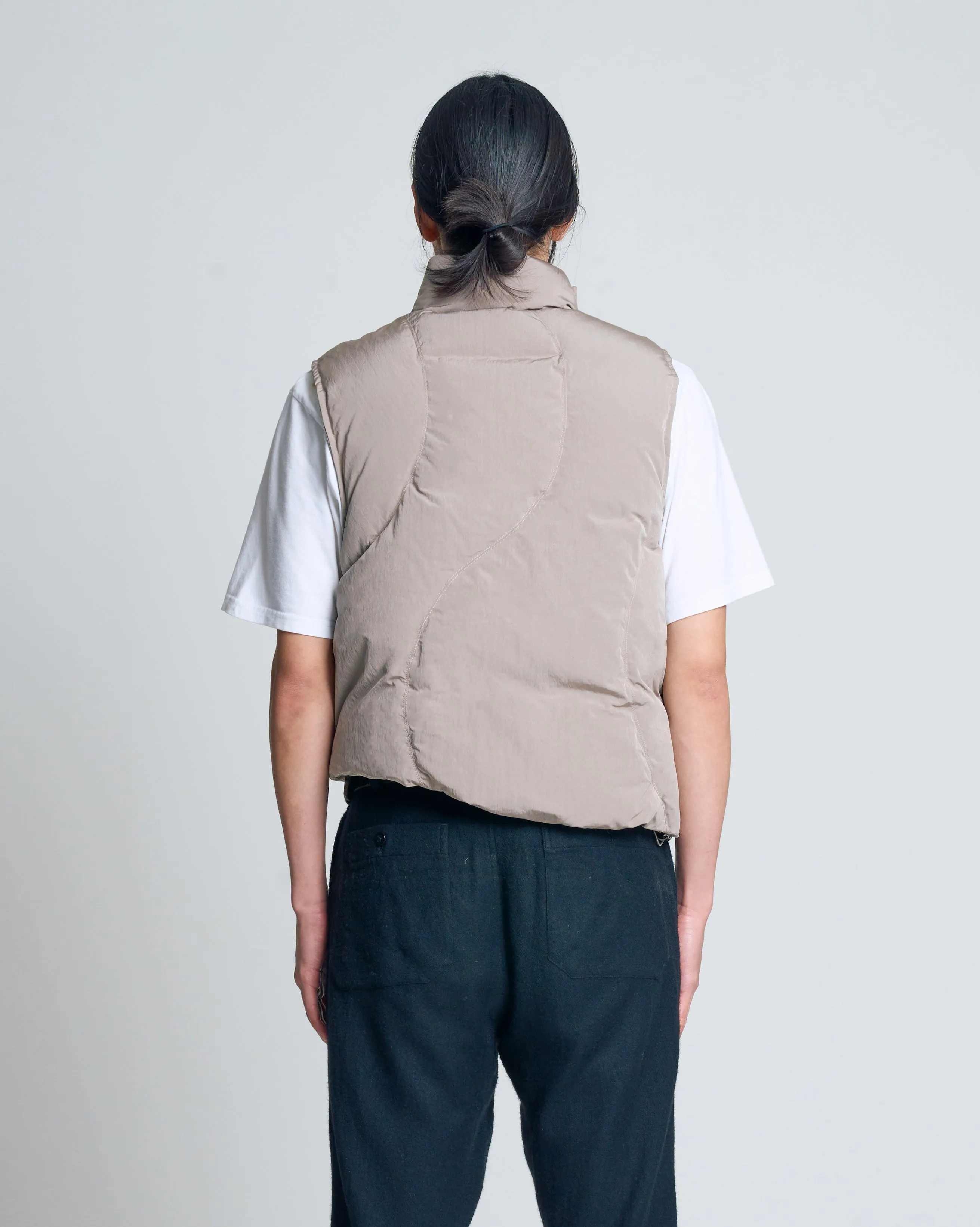 Silver Fencing Down Vest