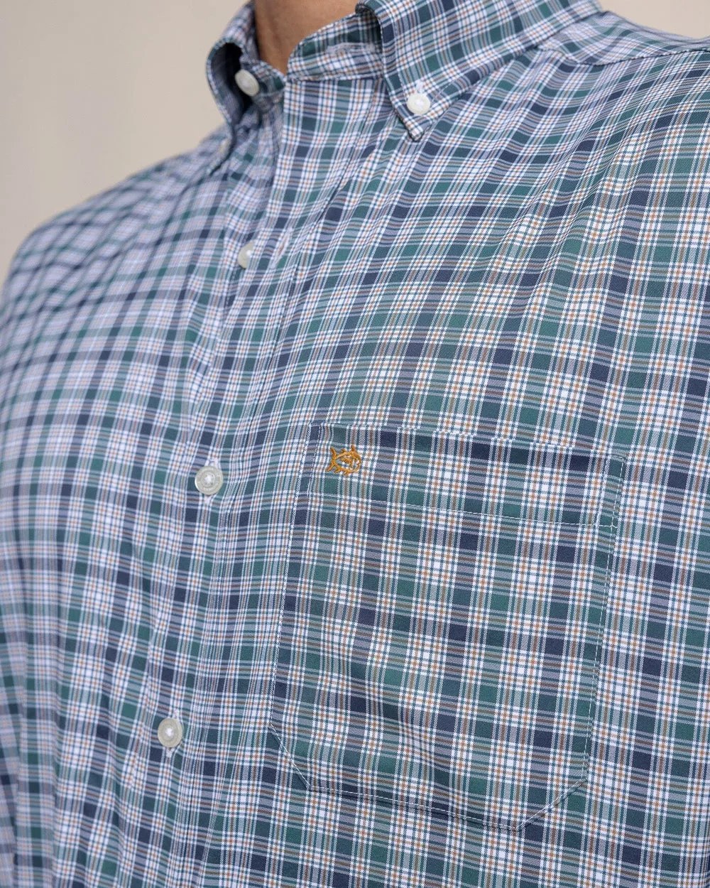 Southern Tide - Saltgrass Plaid Intercoastal Long Sleeve Sport Shirt