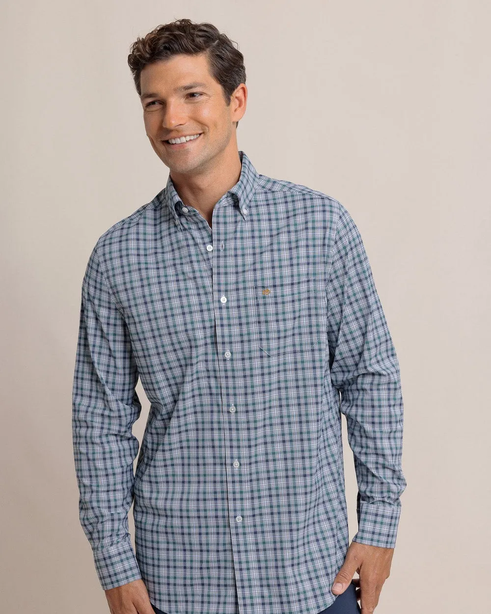 Southern Tide - Saltgrass Plaid Intercoastal Long Sleeve Sport Shirt