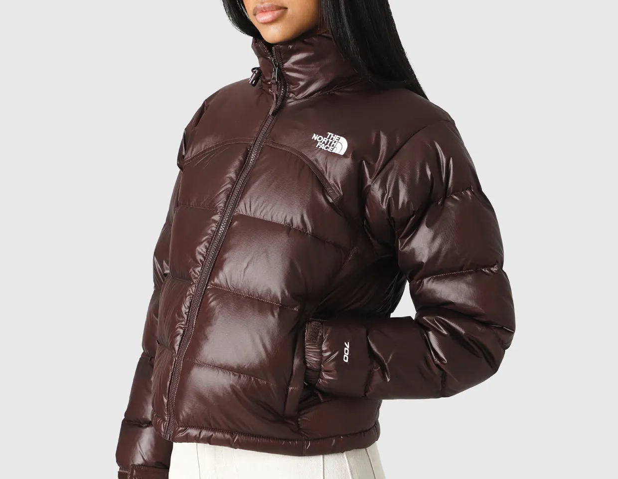 The North Face Women's 2000 Retro Nuptse Jacket / Coal Brown