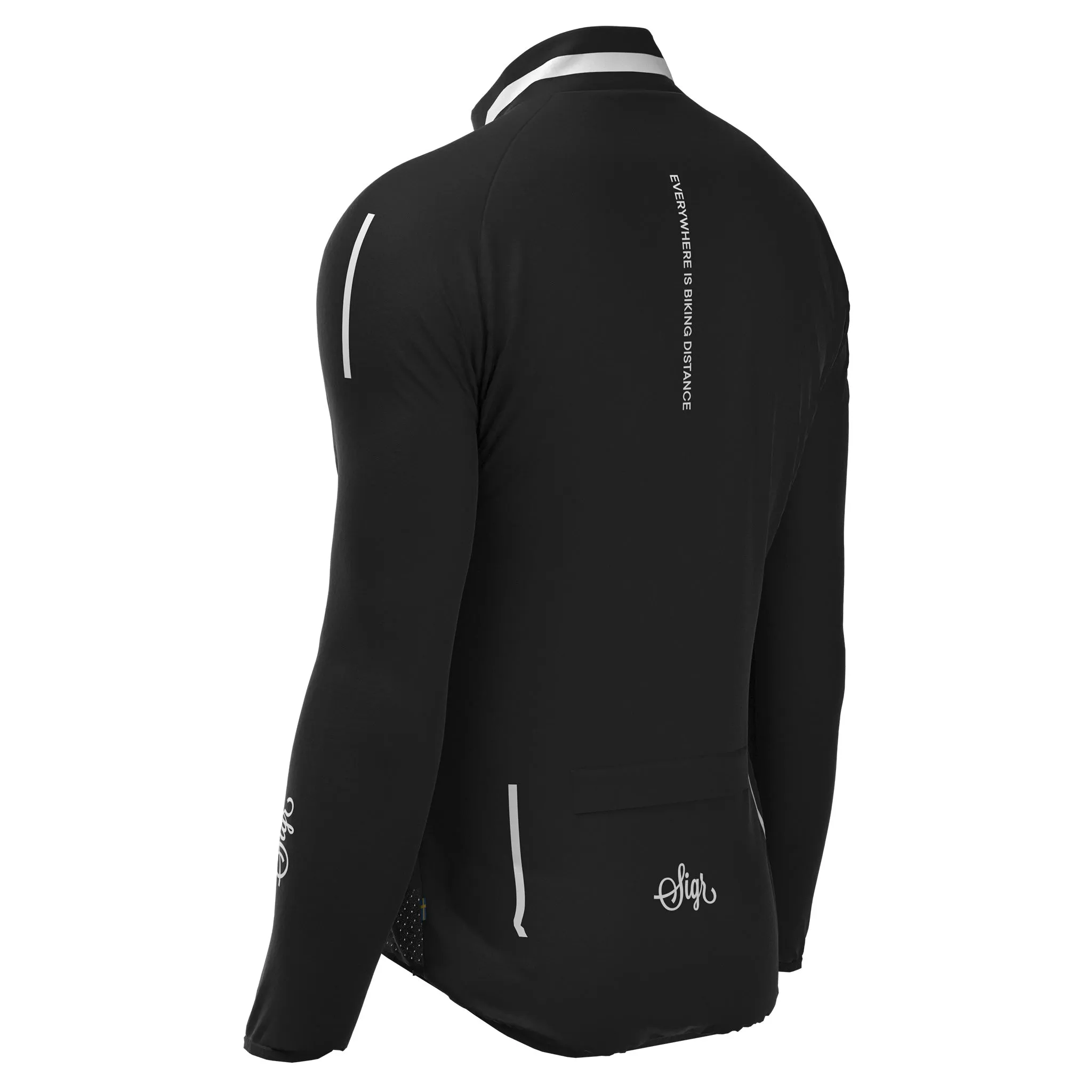 Treriksröset Black Men's Cycling Wind/Pack Jacket