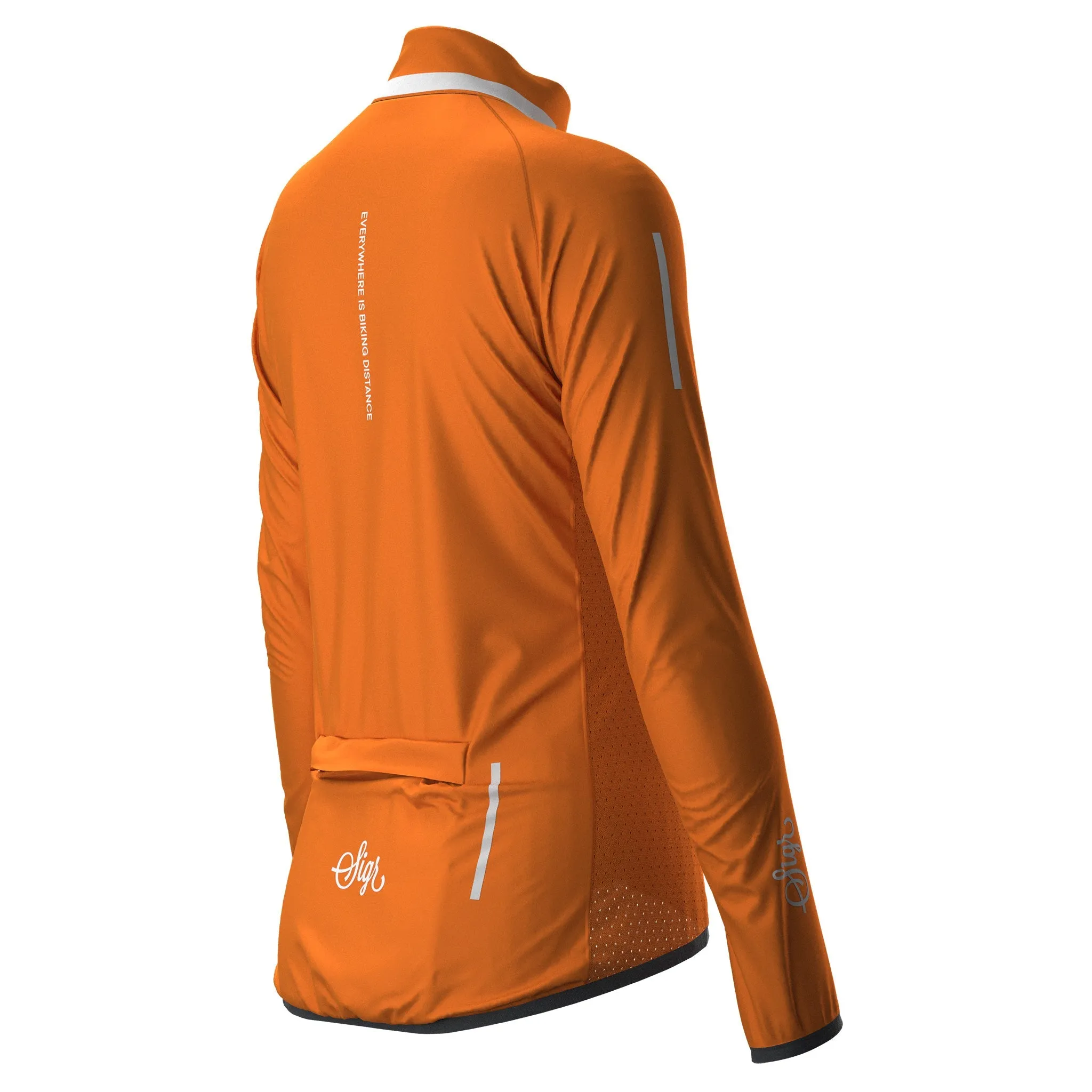 Treriksröset Orange Women's Cycling Wind/Pack Jacket