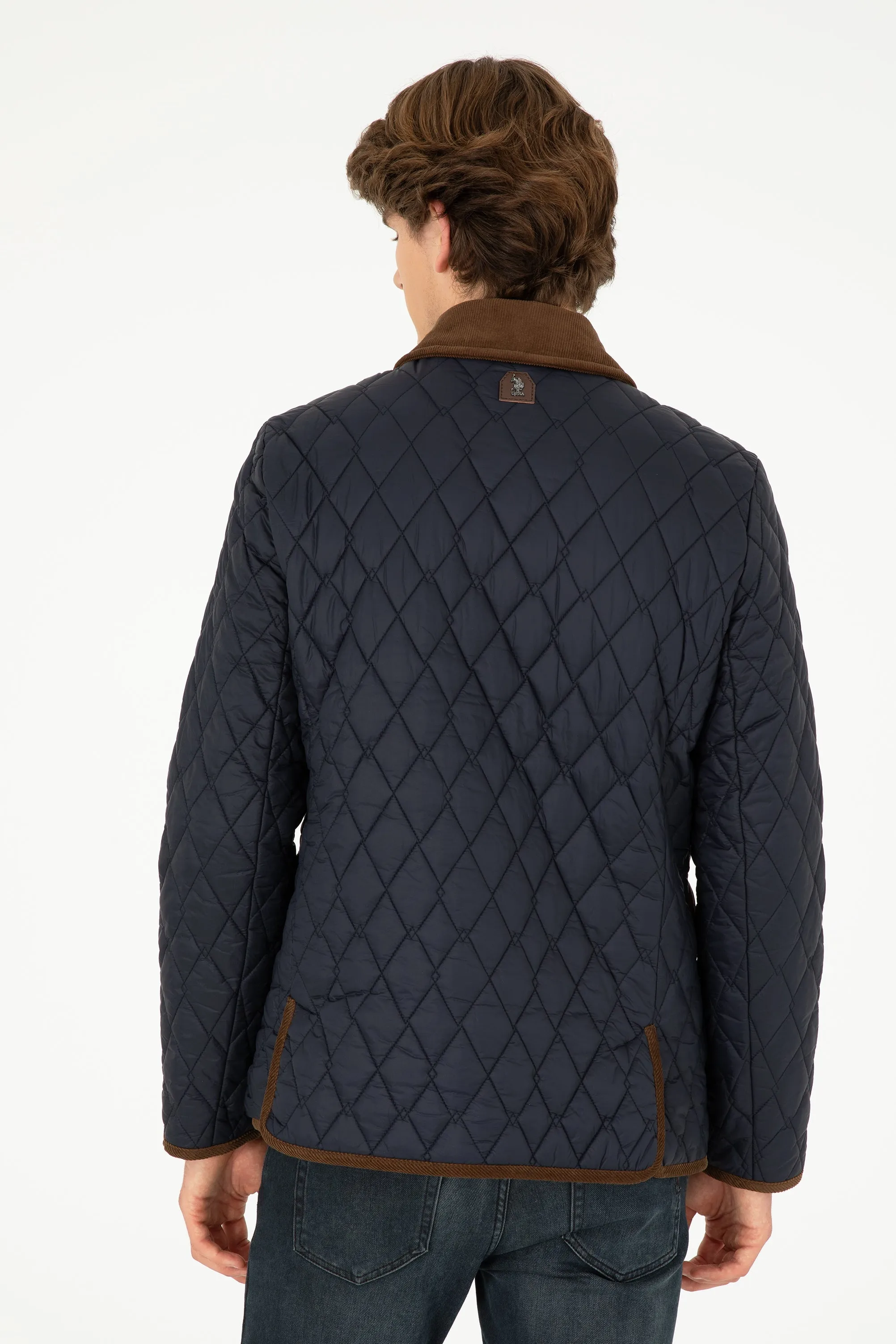 USPA Men Jacket Coat Quilted F/S Navy VR033 USPJK149 US POLO ASSN.