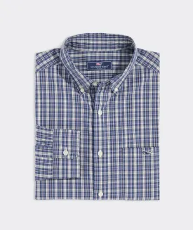 Vineyard Vines Stretch Poplin Tattersall Shirt - Jake Blue Plaid