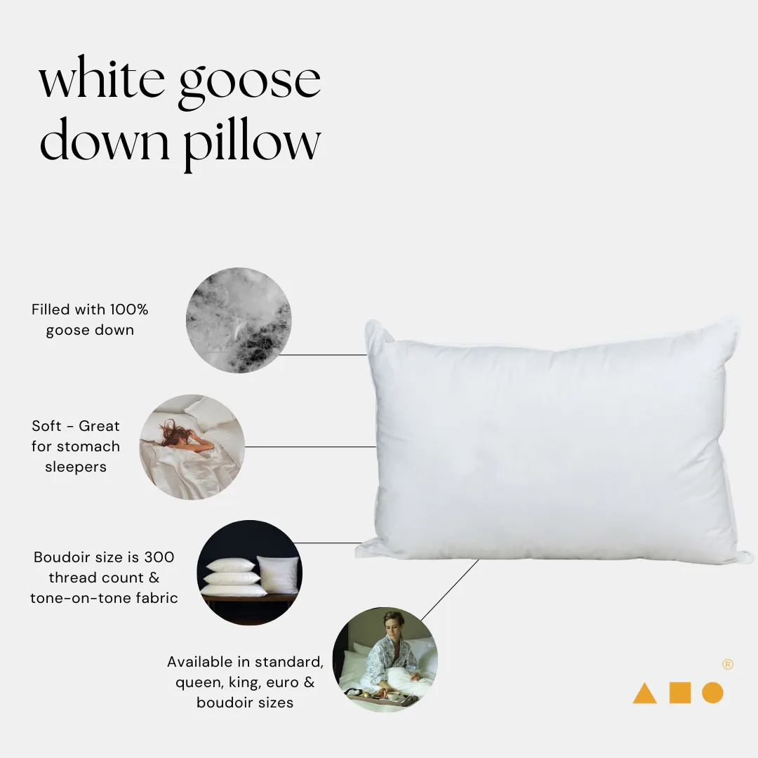 white goose down pillow