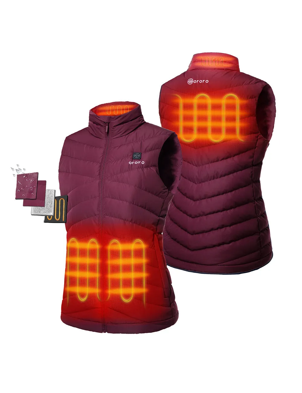 Women's Heated Lightweight Down Vest (Apparel Only)