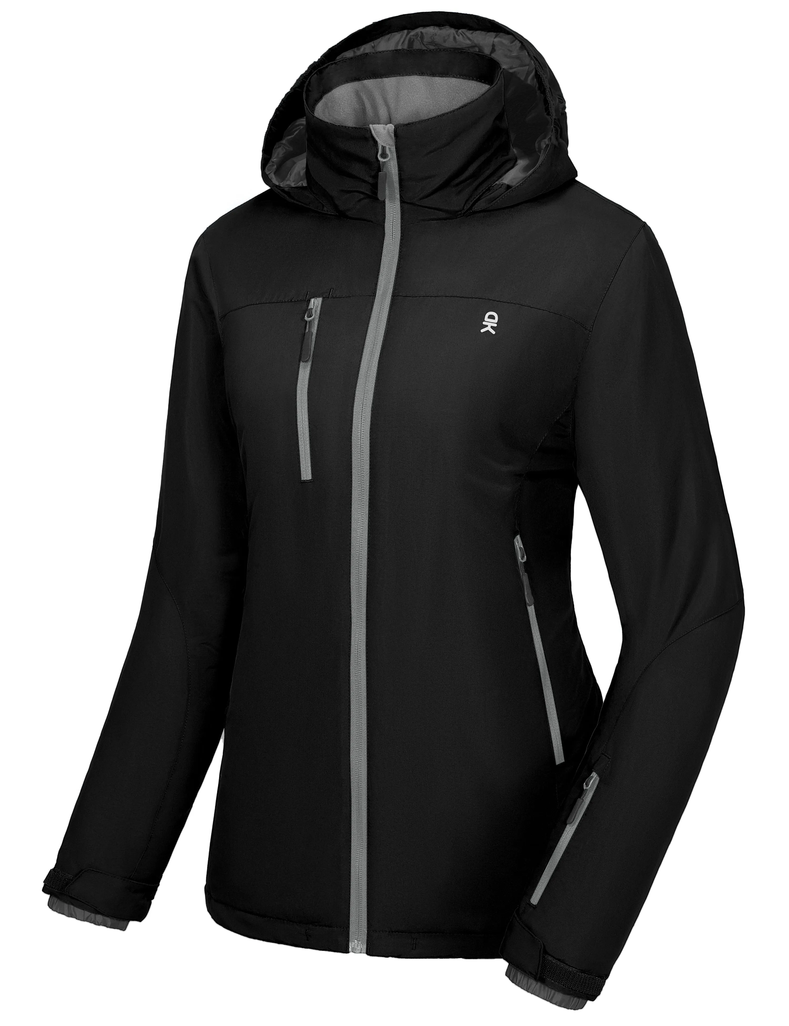 Women's Insulated Windproof Ski Jacket with Hood