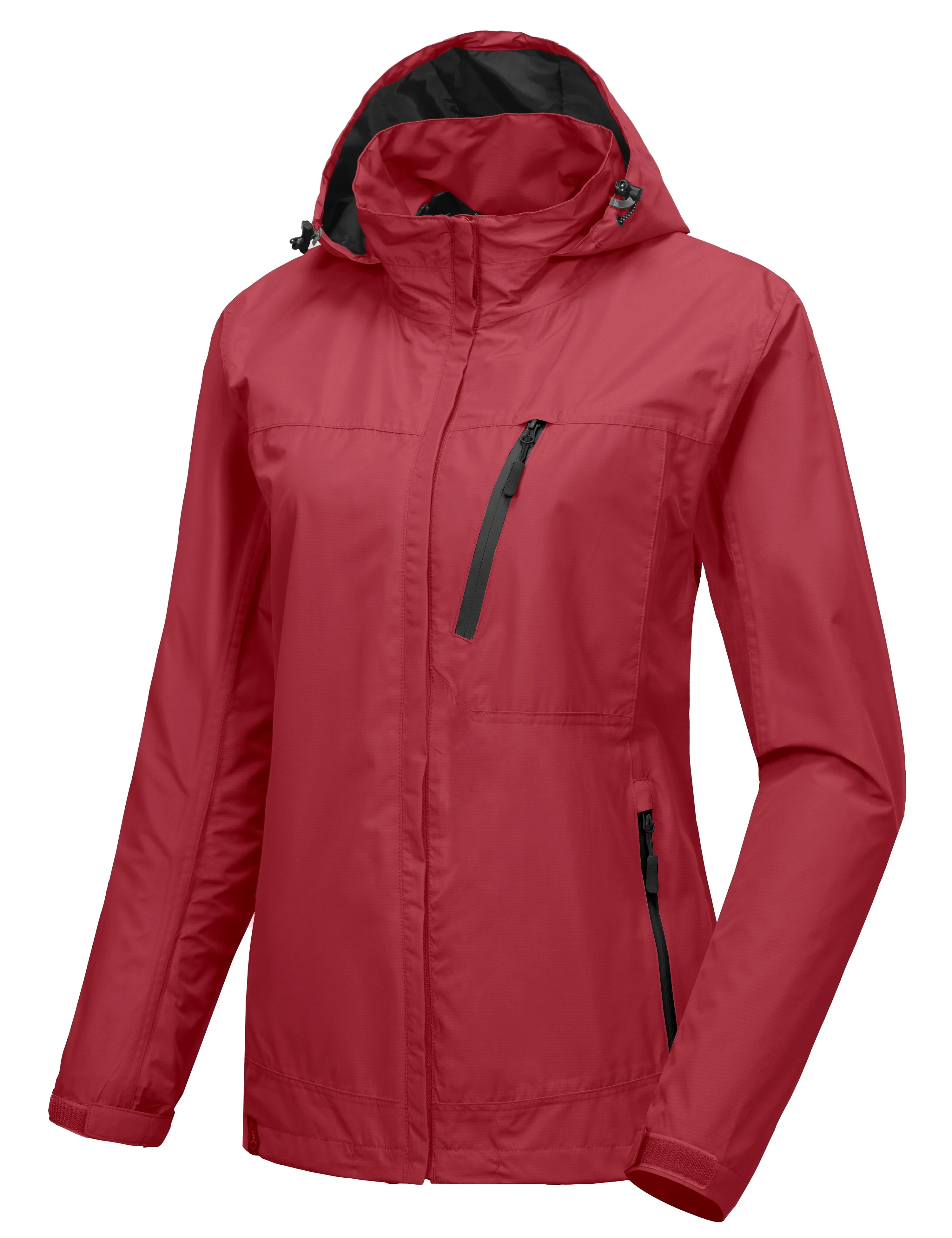 Women's Waterproof Hooded Hiking Travel Rain Shell Jacket